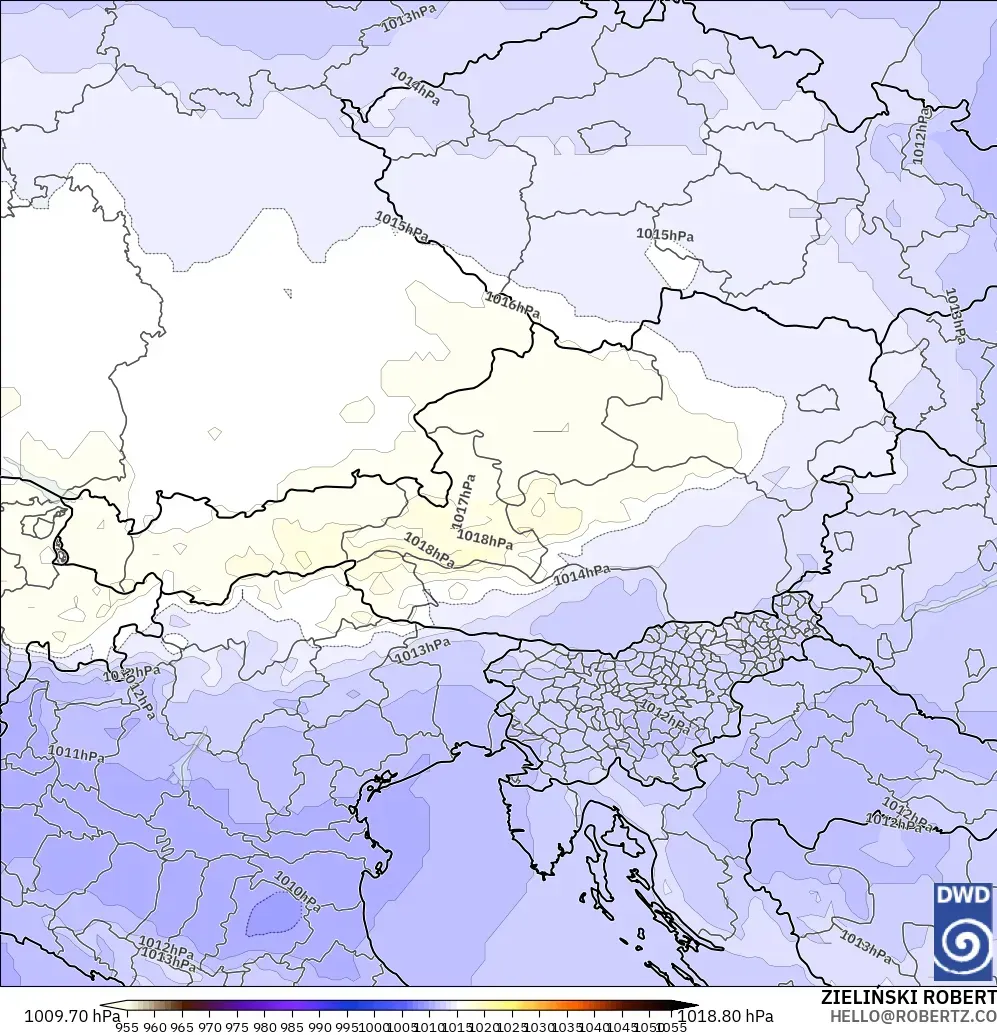 ICON model - Austria, Pressure