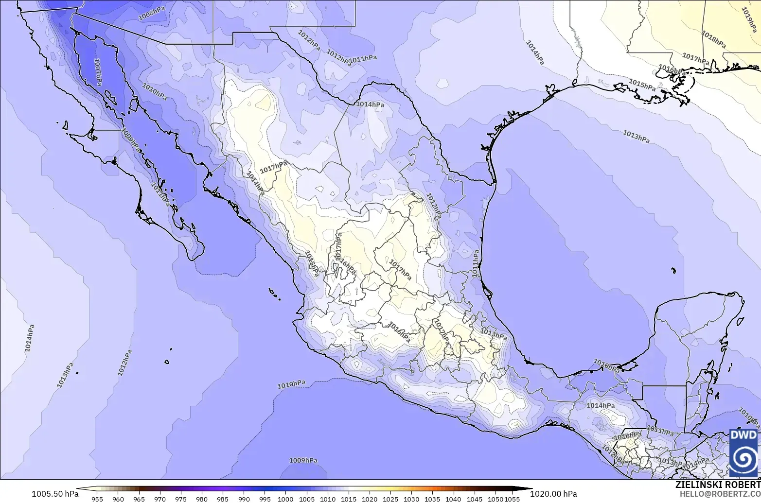 ICON model - Mexico, Pressure