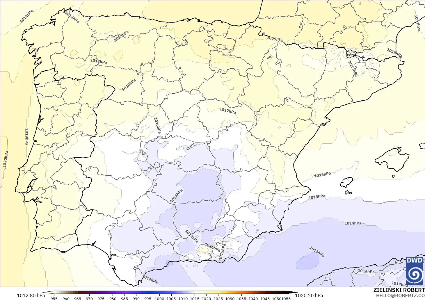 ICON model - Spain, Pressure