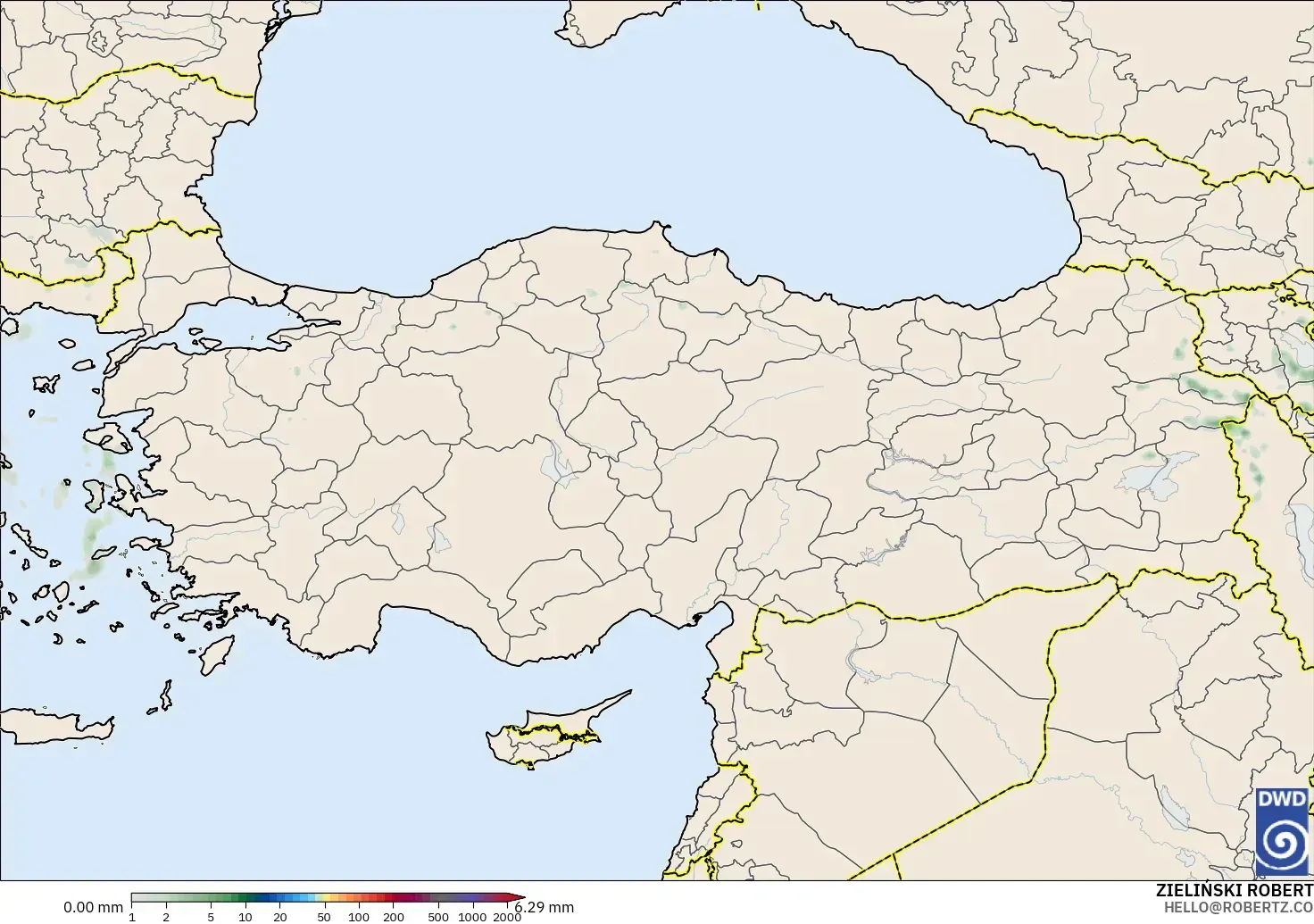 ICON model - Turkey, Precipitation Accumulation