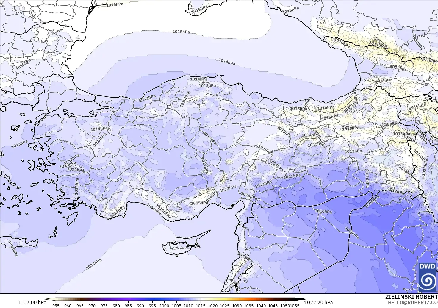 ICON model - Turkey, Pressure