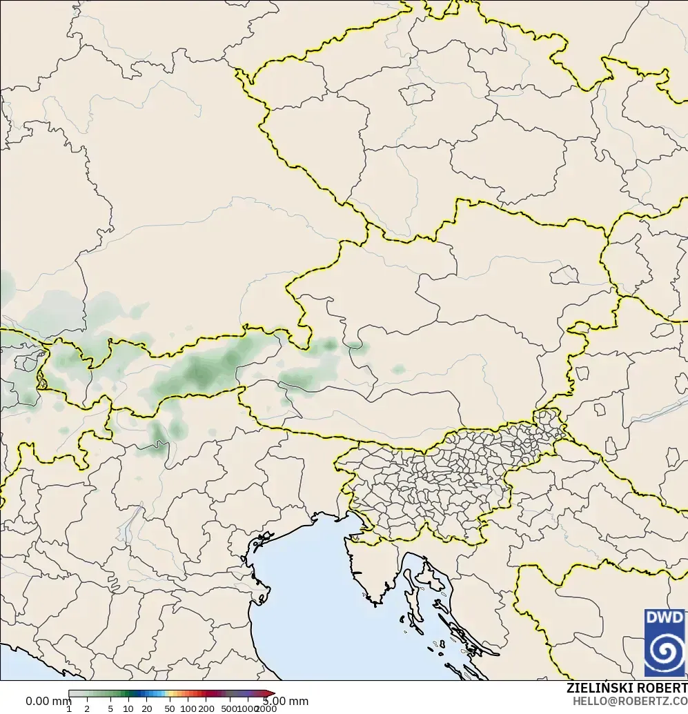 ICON modelo - Austria, Precipitation Accumulation