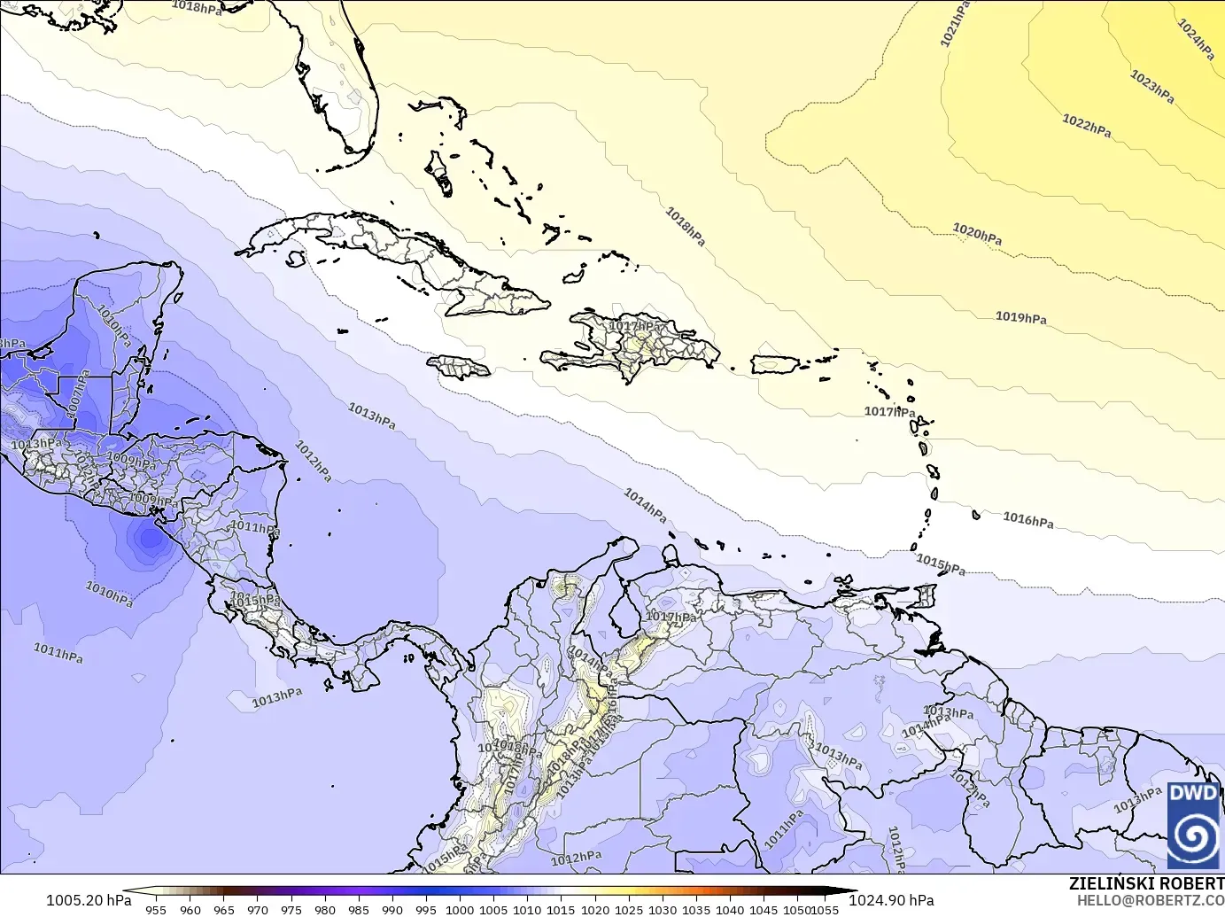 ICON modelo - Caribbean, Pressure
