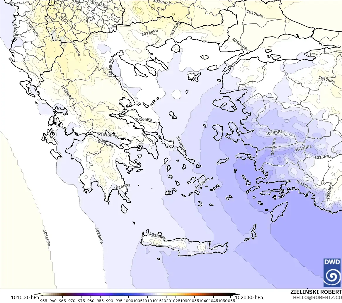 ICON modelo - Greece, Pressure