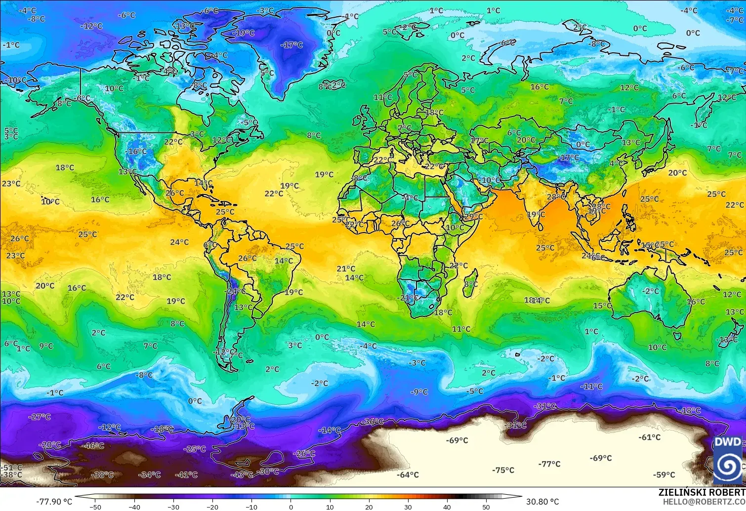 ICON model - Dunia, Titik Embun 2 m