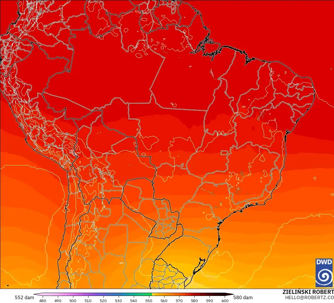 ICON model - Brazil, Ketinggian geopotensial pada 500 hPa