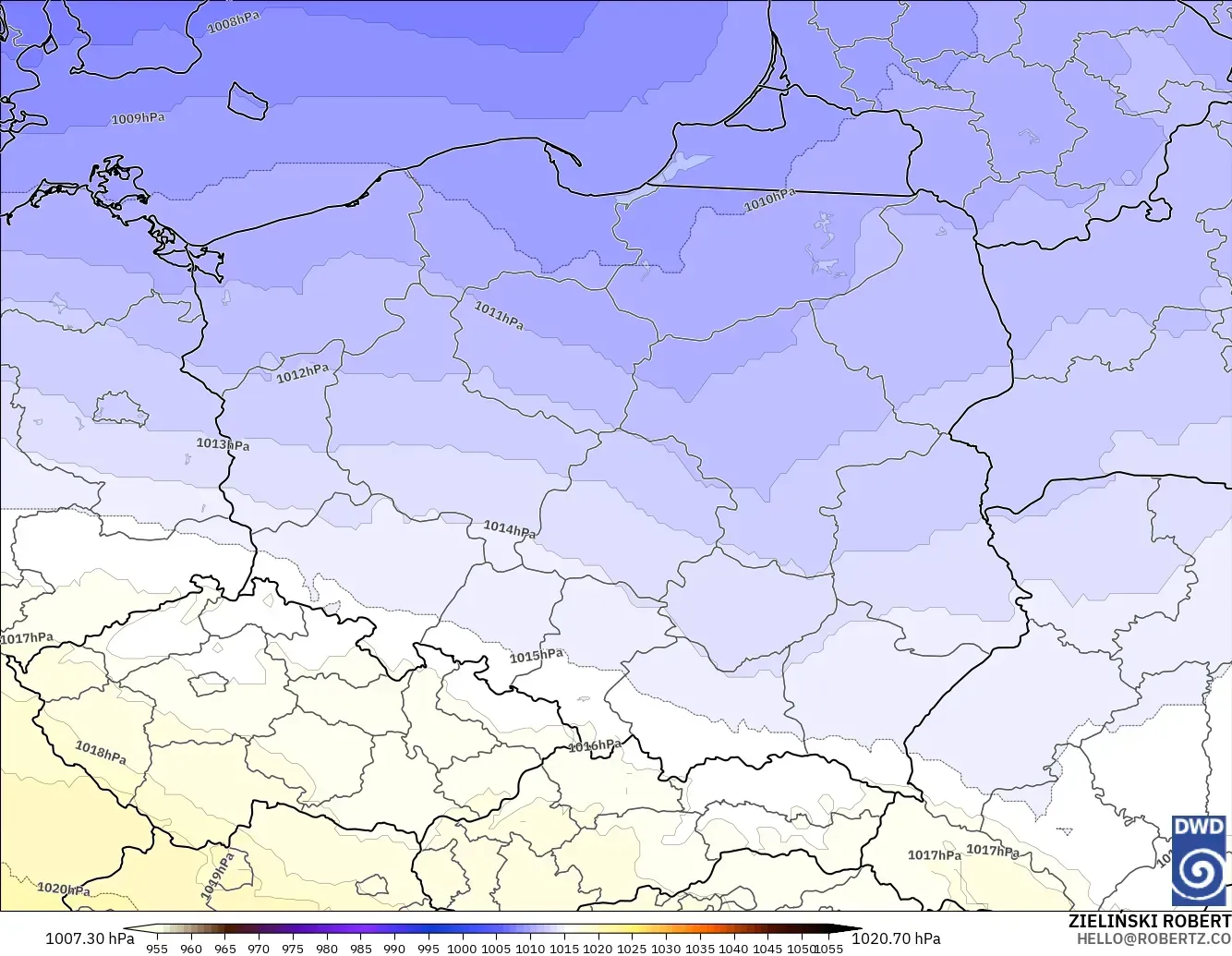 ICON model - Poland, Pressure