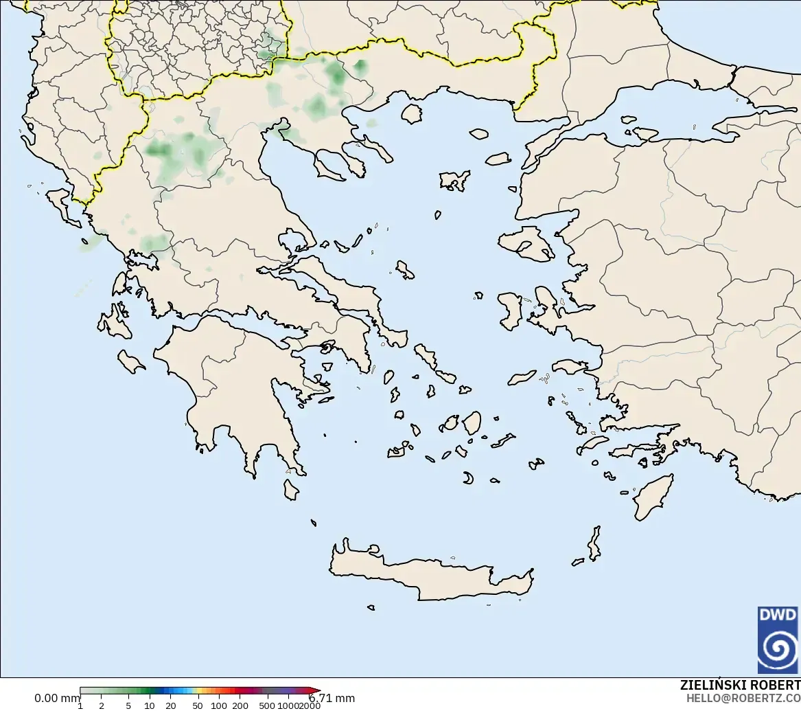 ICON model - Greece, Precipitation Accumulation