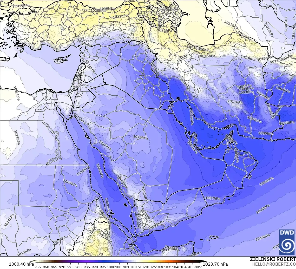 ICON model - Middle East, Pressure