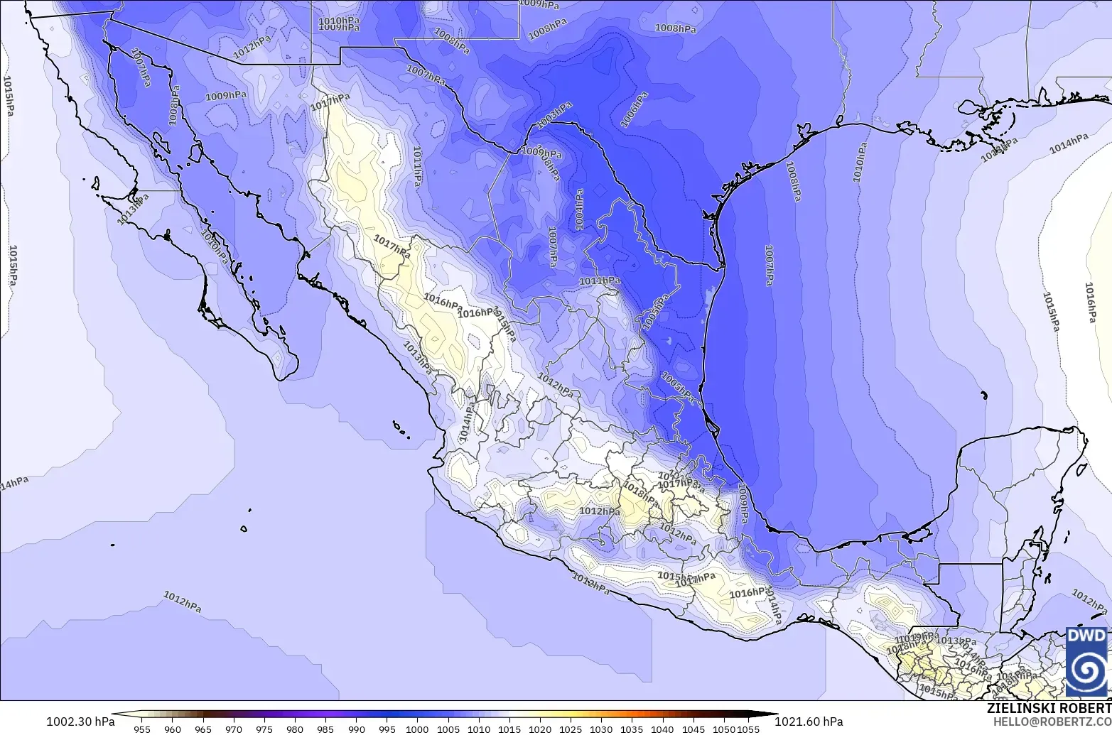 ICON model - Mexico, Pressure
