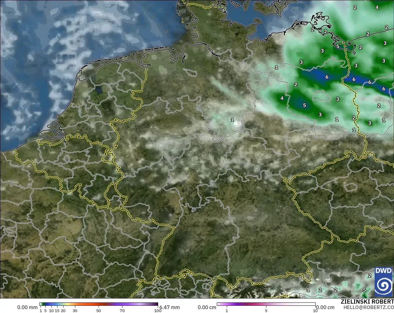ICON model - Germany, Precipitation, Clouds, and Pressure