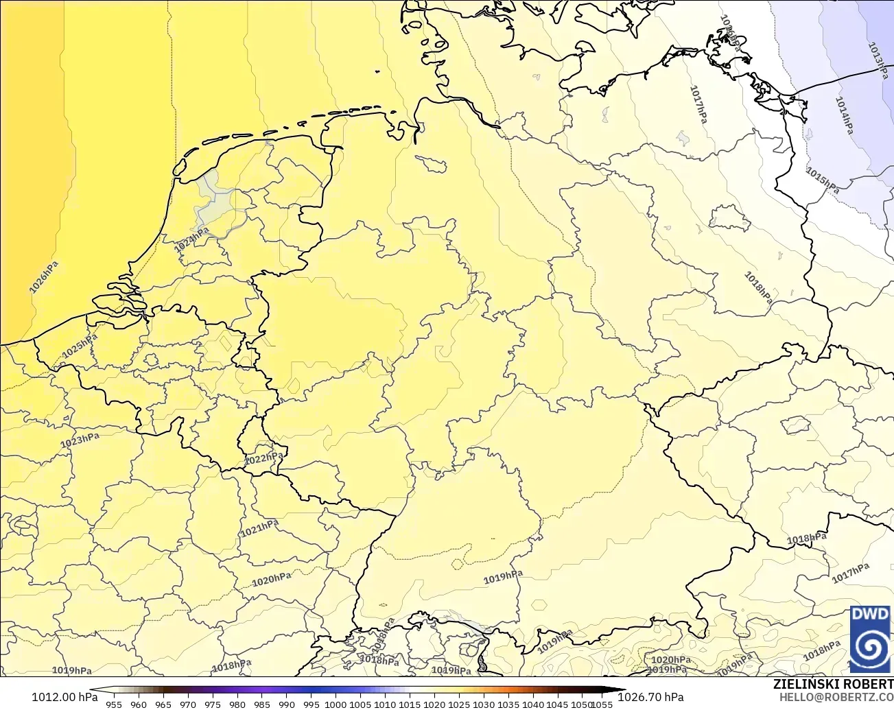 ICON model - Germany, Pressure