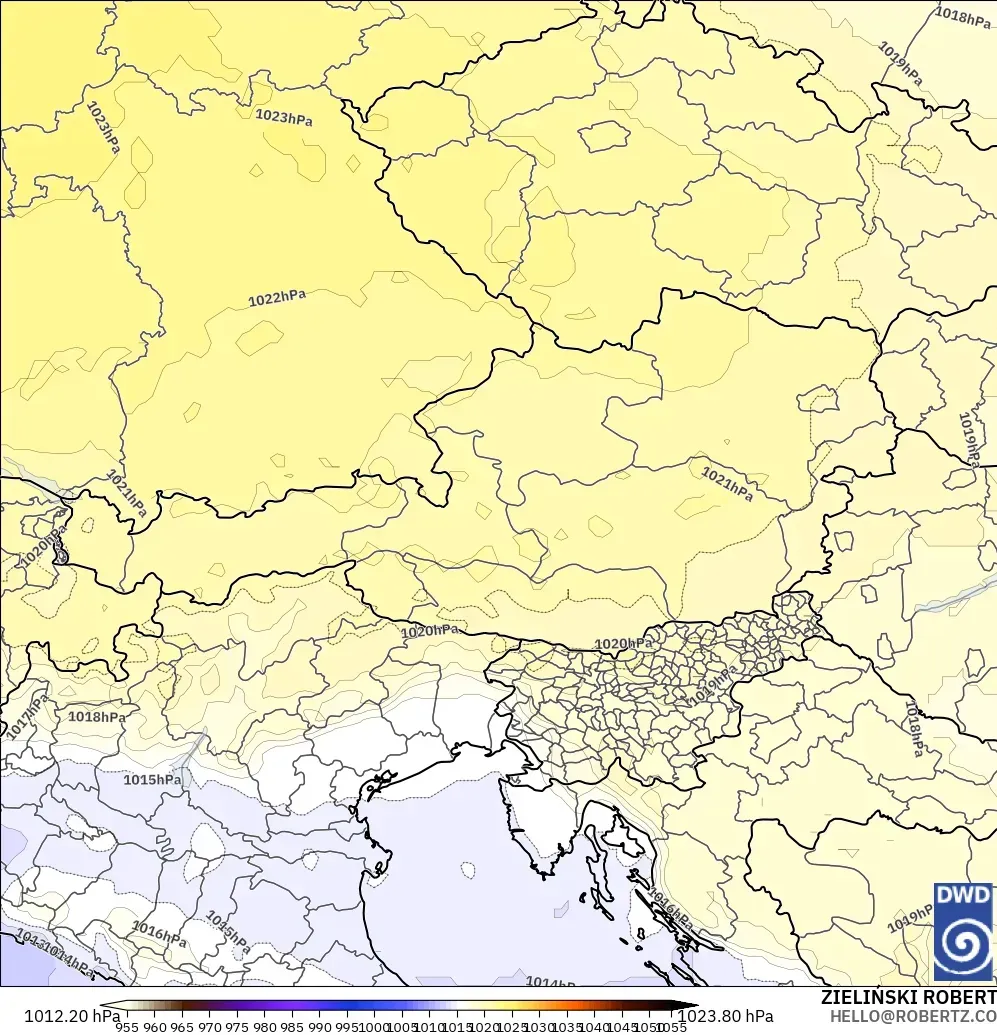 ICON model - Austria, Pressure