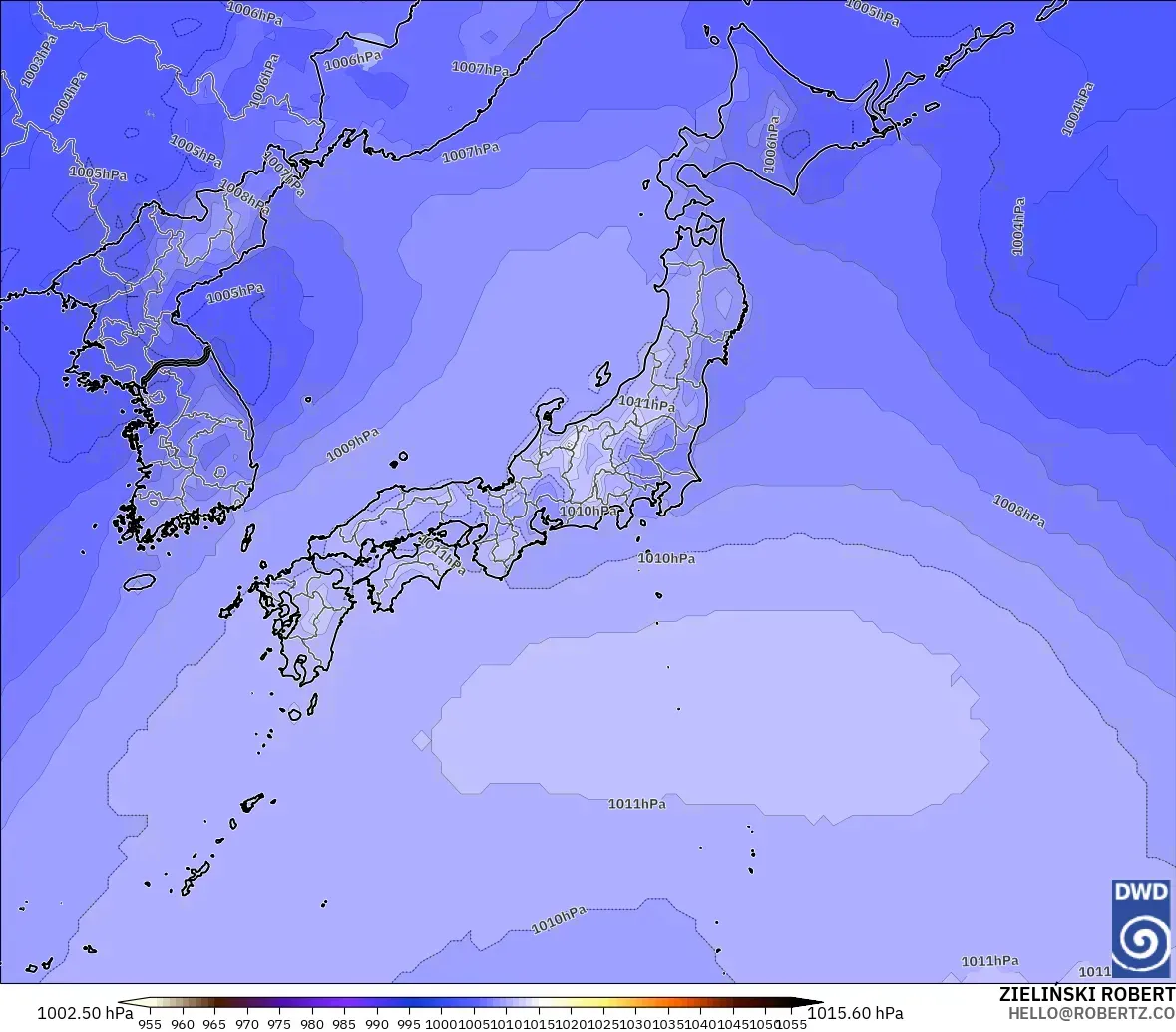 ICON model - Japan, Pressure