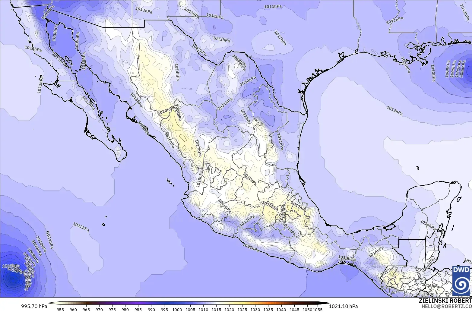 ICON model - Mexico, Pressure