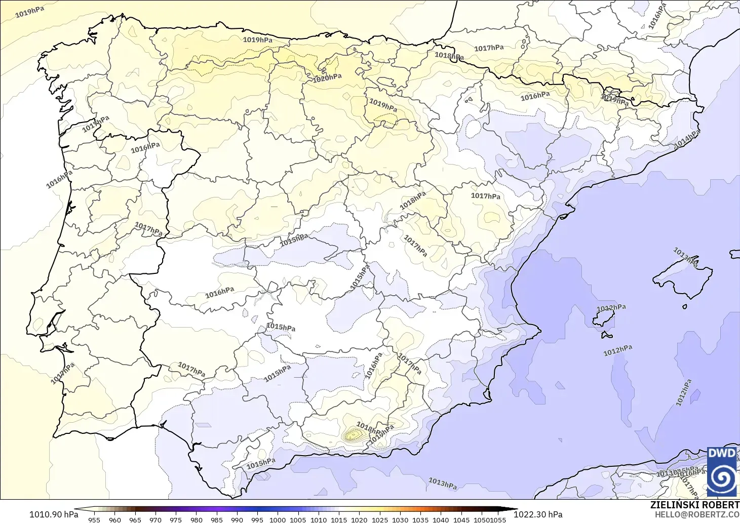 ICON model - Spain, Pressure
