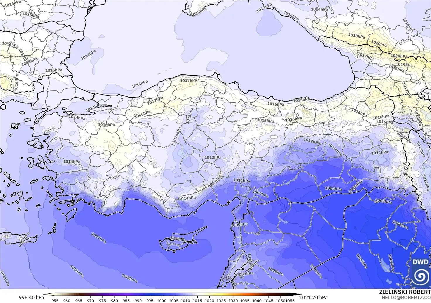 ICON model - Turkey, Pressure