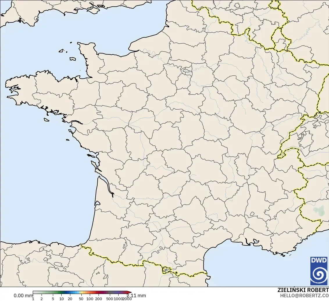 ICON model - France, Precipitation Accumulation