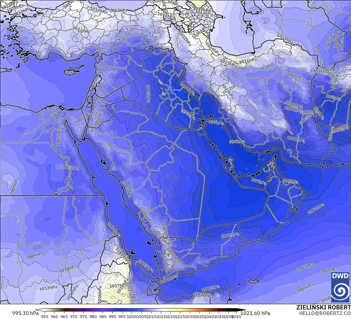 ICON model - Middle East, Pressure