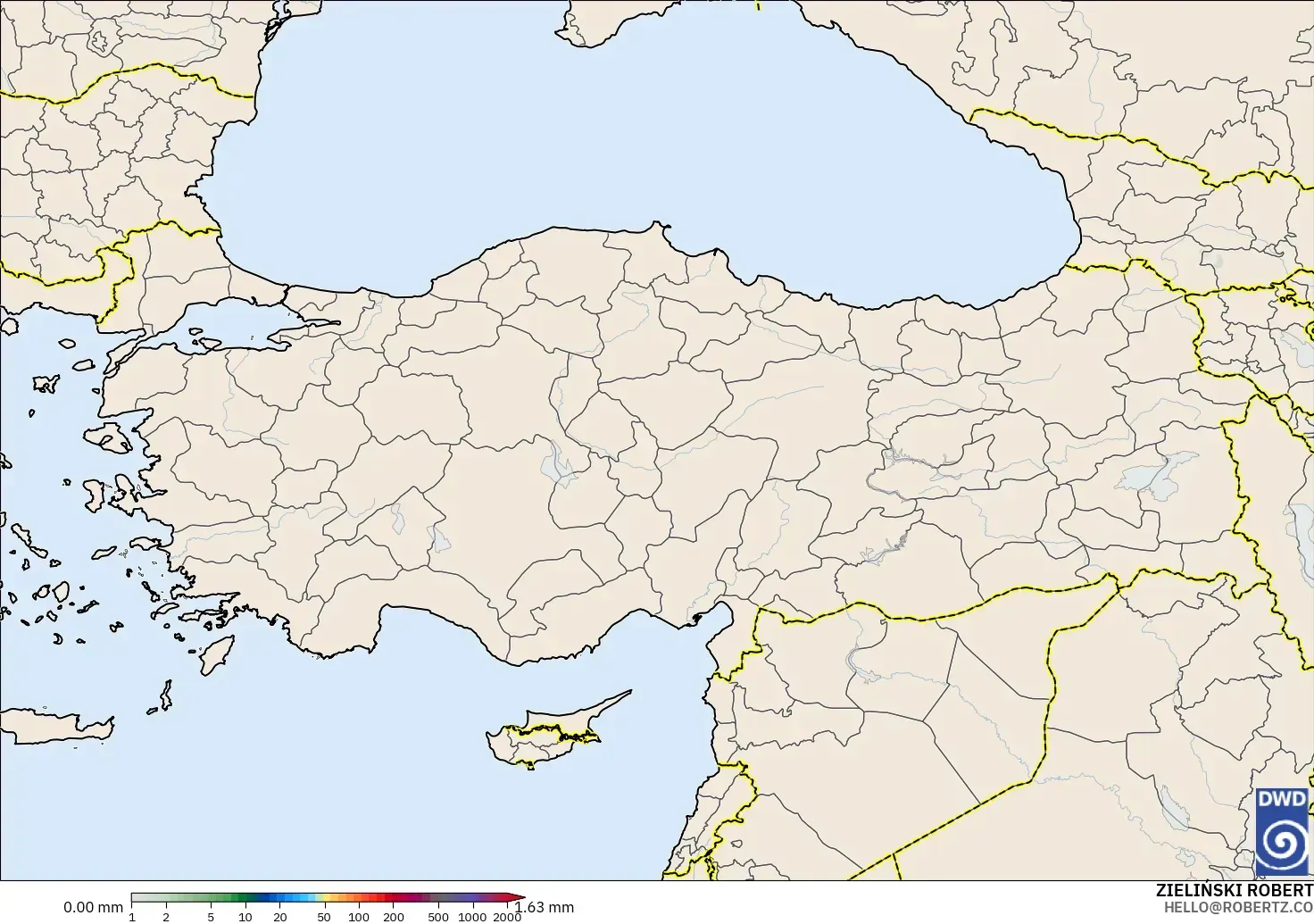 ICON model - Turkey, Precipitation Accumulation