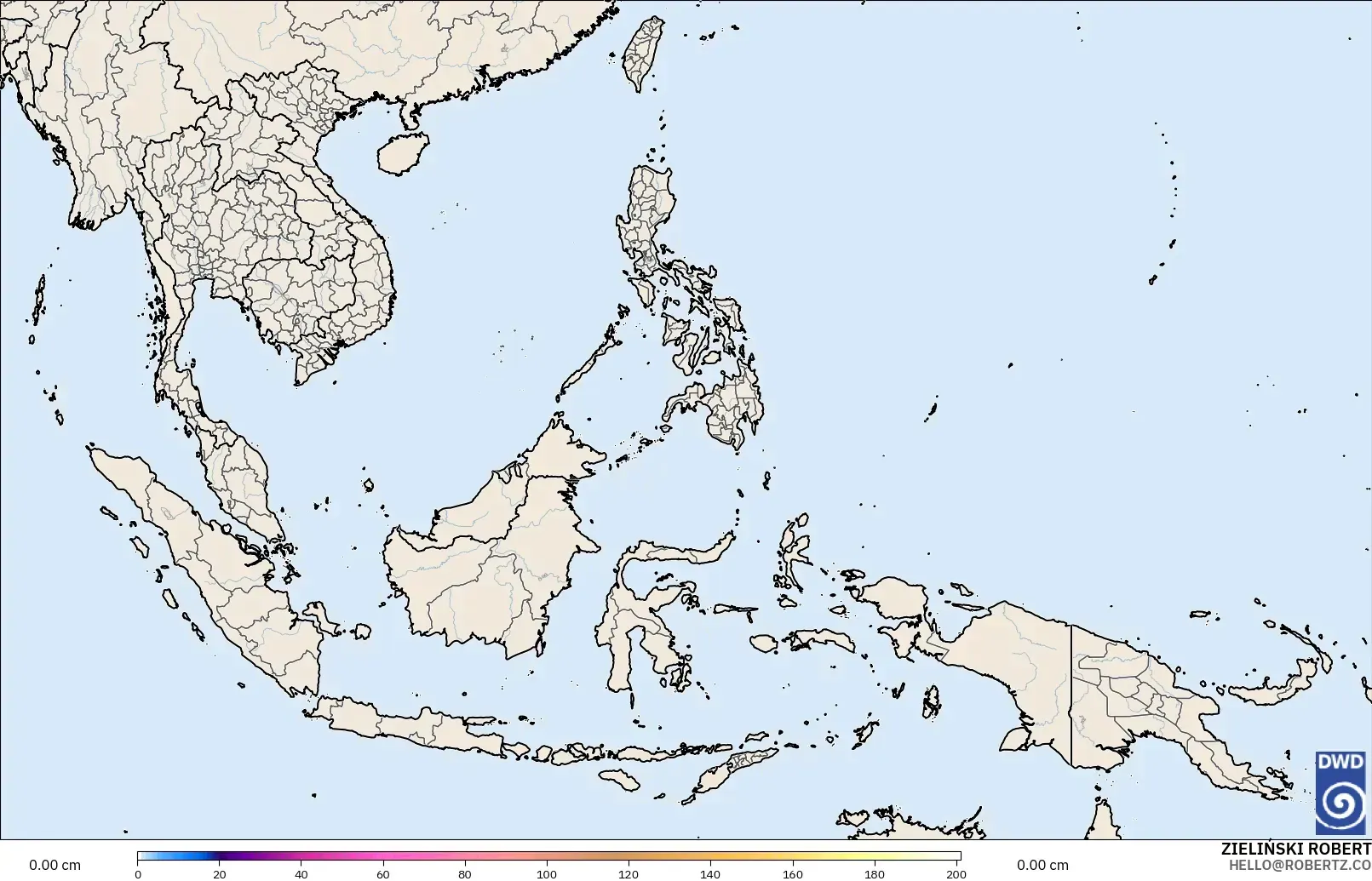 ICON model - South East Asia, Snow Depth
