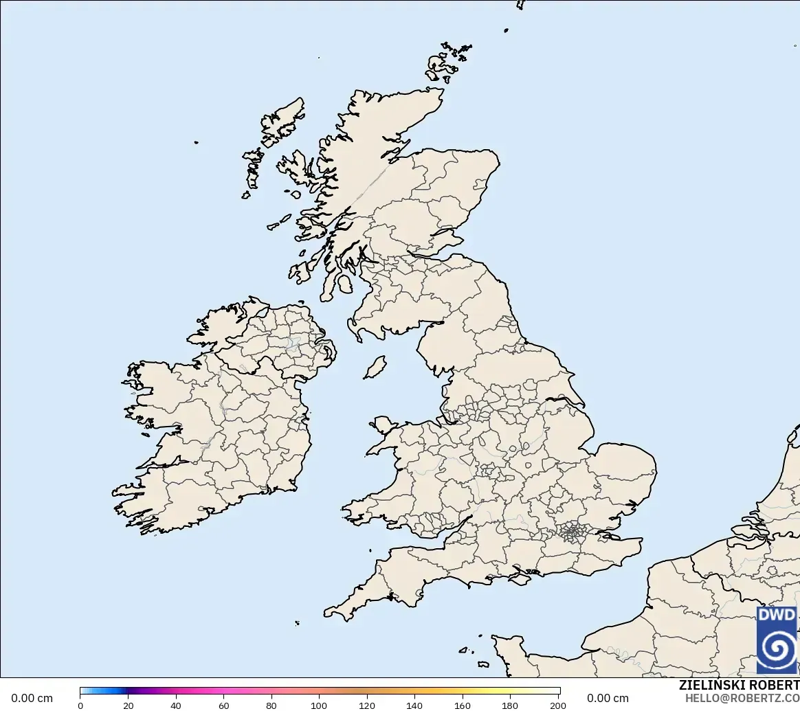 ICON model - United Kingdom, Snow Depth