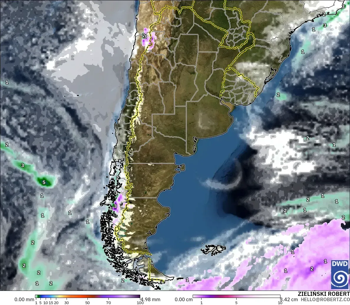 ICON model - Argentina, Precipitation, Clouds, and Pressure