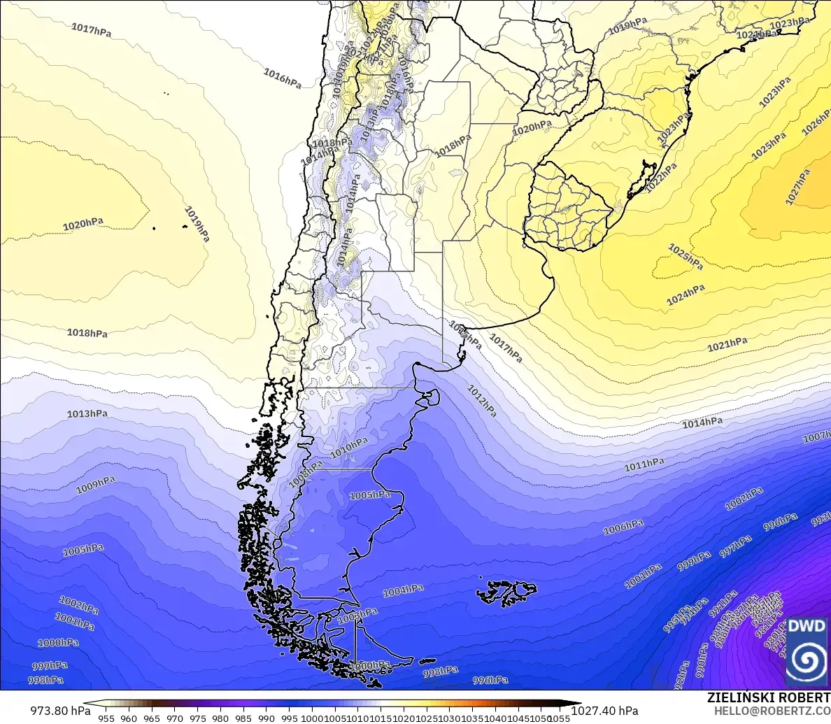 ICON model - Argentina, Pressure