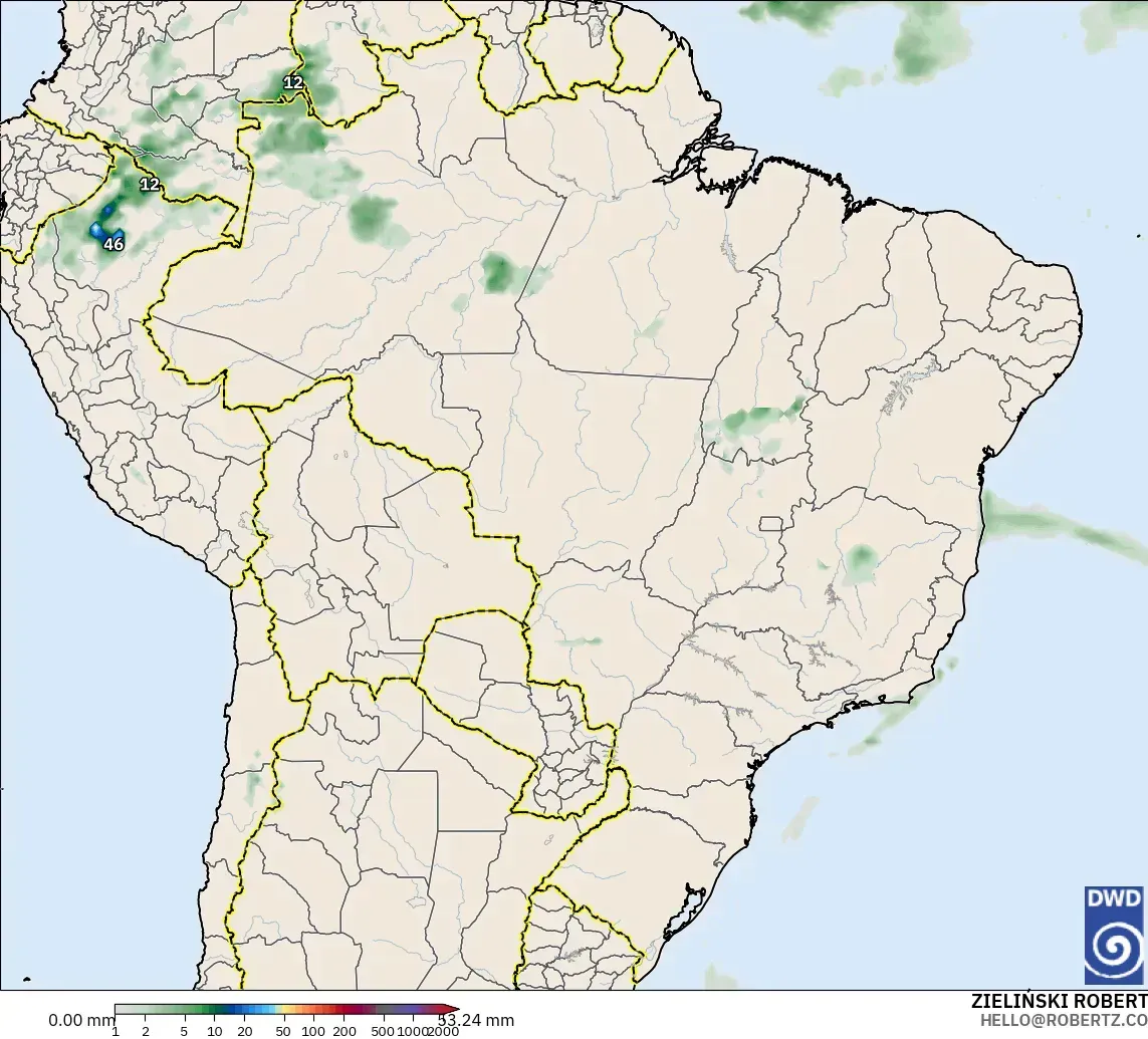 ICON model - Brazil, Precipitation Accumulation