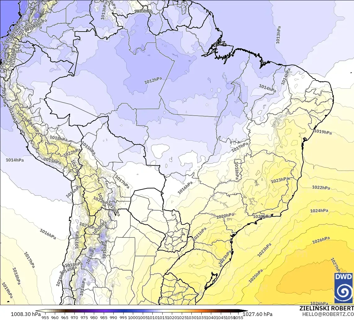 ICON model - Brazil, Pressure