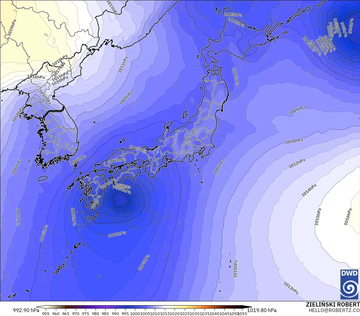 ICON model - Japan, Pressure
