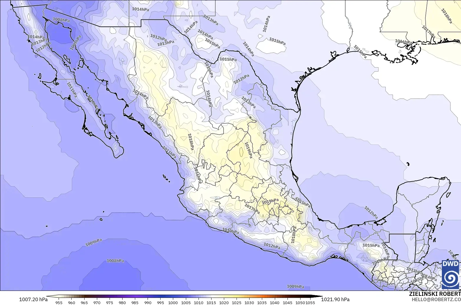 ICON model - Mexico, Pressure