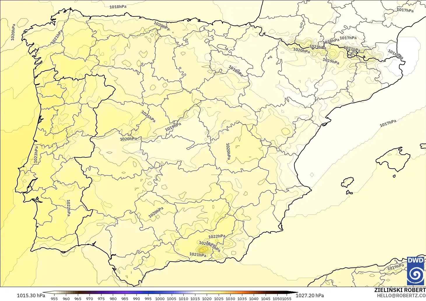 ICON model - Spain, Pressure