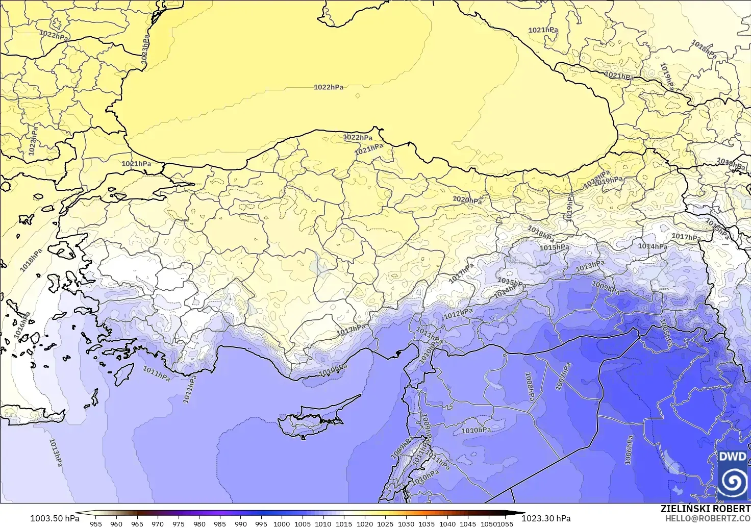 ICON model - Turkey, Pressure