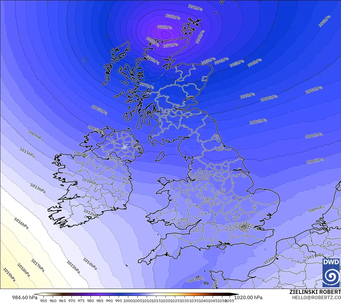 ICON model - United Kingdom, Pressure