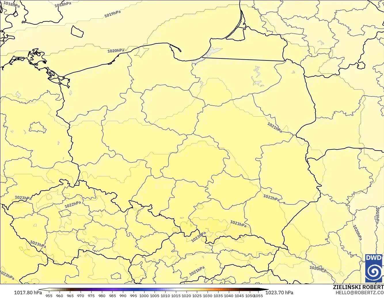 ICON model - Poland, Pressure