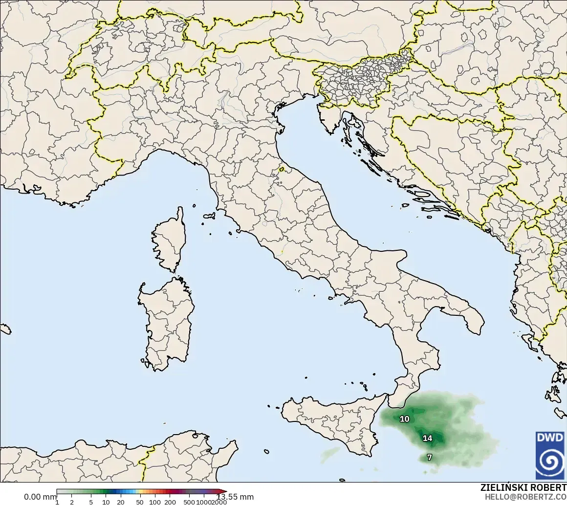ICON model - Italy, Precipitation Accumulation