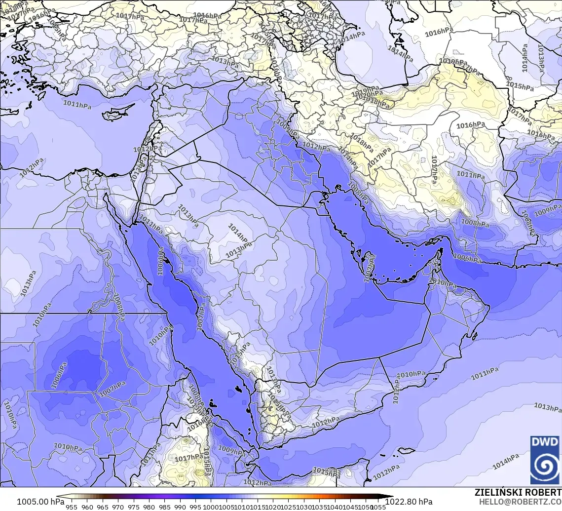 ICON model - Middle East, Pressure