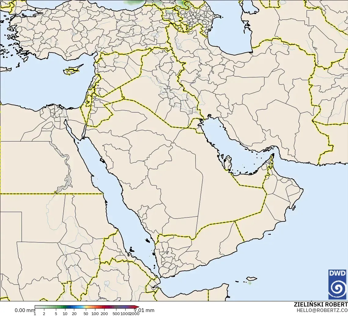 ICON model - Middle East, Precipitation Accumulation