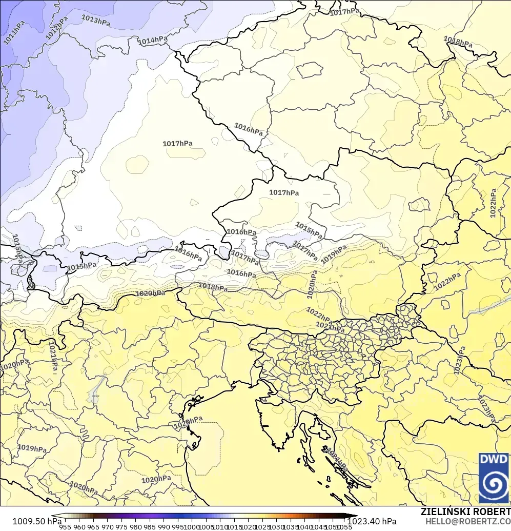 ICON model - Austria, Pressure
