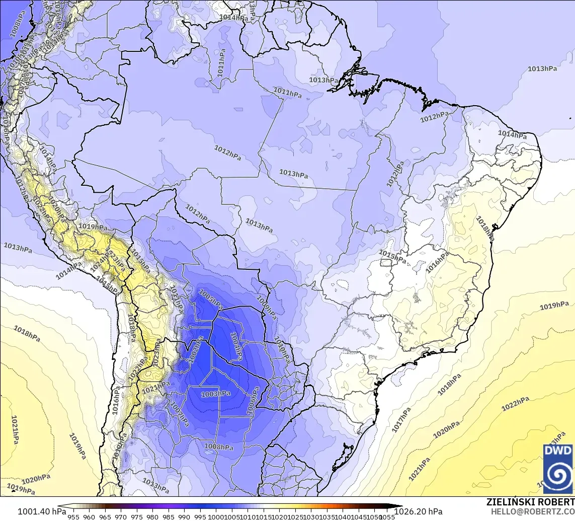 ICON model - Brazil, Pressure