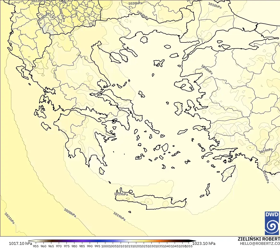 ICON model - Greece, Pressure