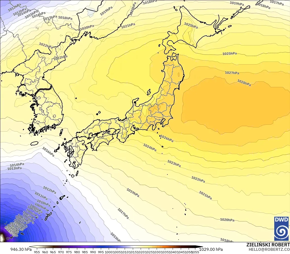 ICON model - Japan, Pressure
