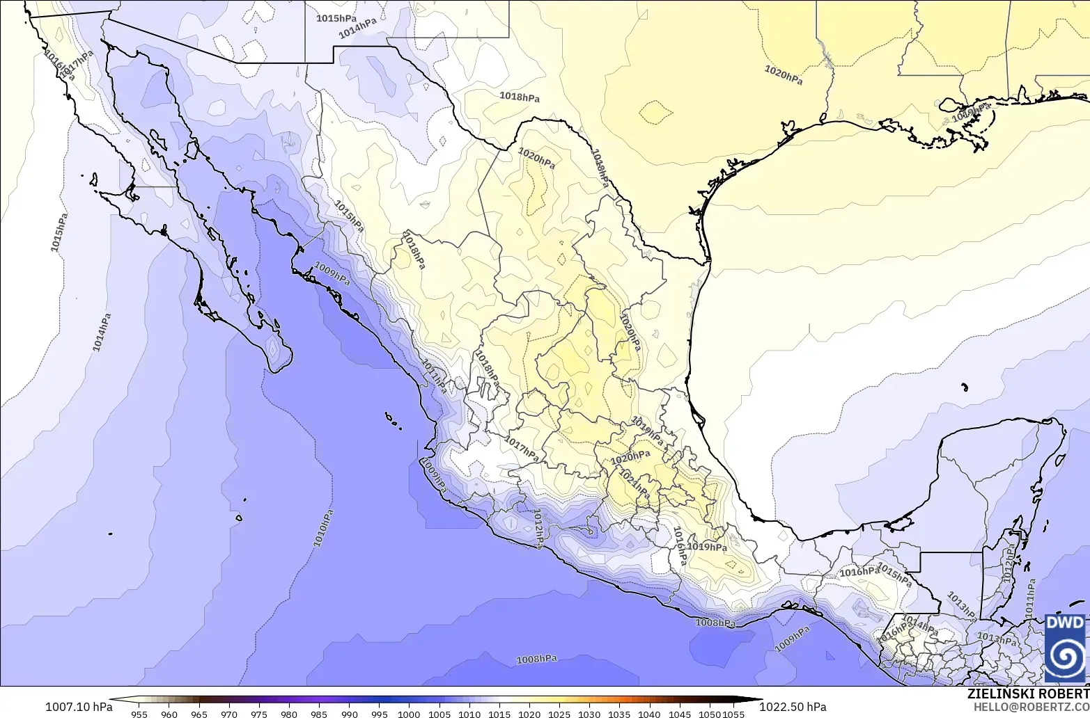 ICON model - Mexico, Pressure