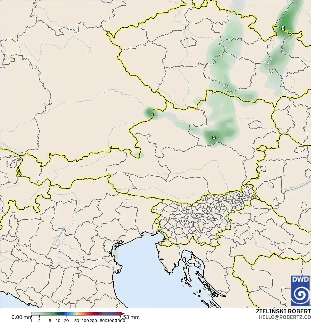 ICON model - Austria, Precipitation Accumulation