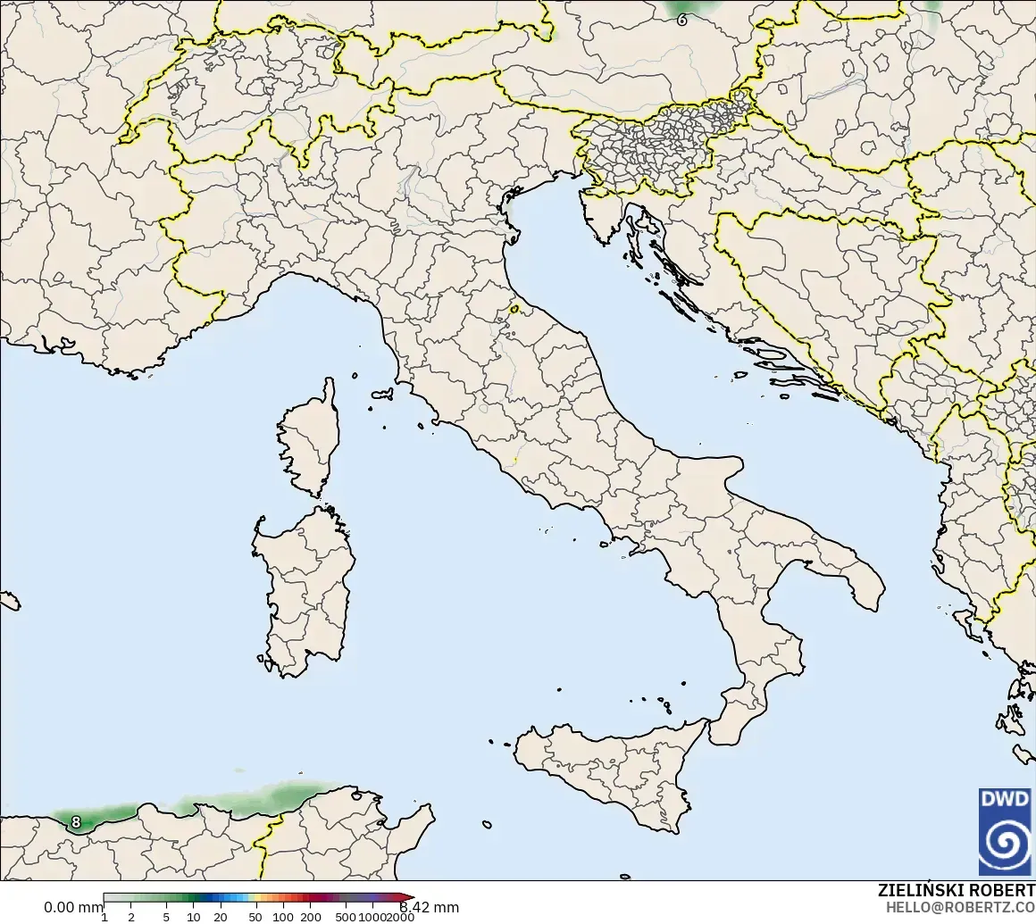 ICON model - Italy, Precipitation Accumulation