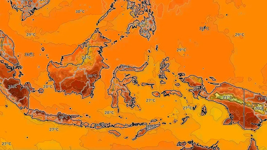 Panas akan memuncak di 37 °C pekan ini. Hujan lebat turun di utara. Banjir lokal bisa mengikuti.