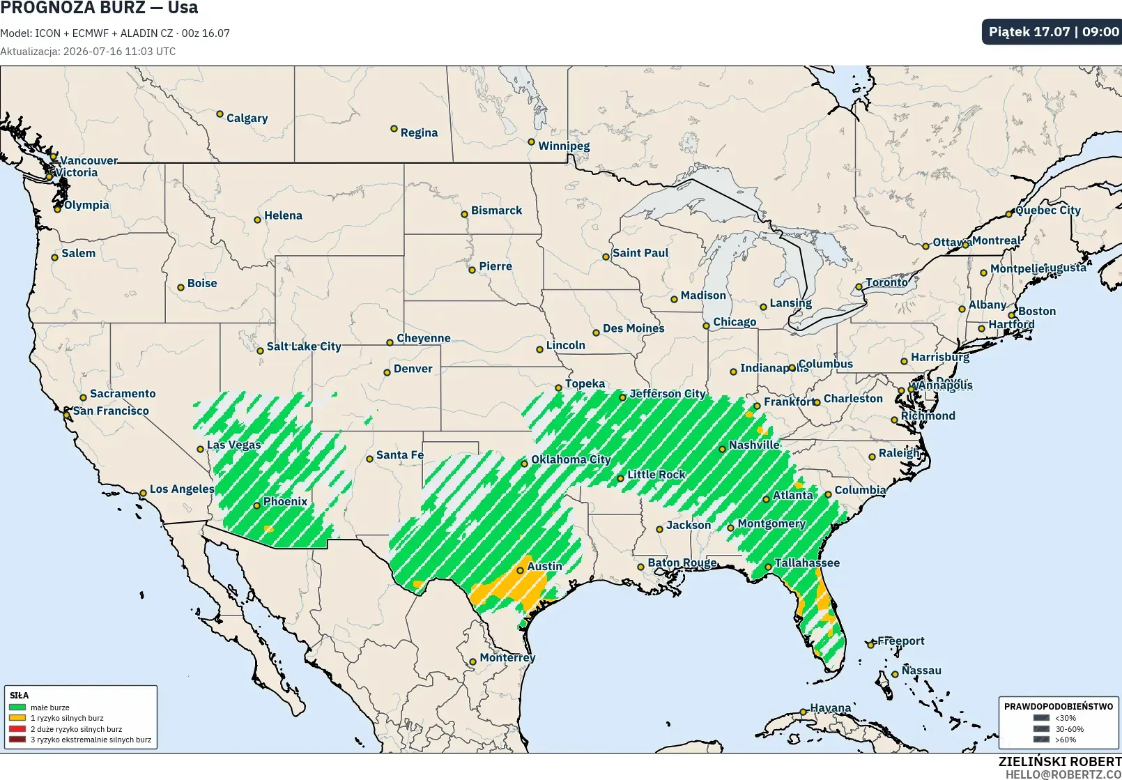 Thunderstorm outlook frame